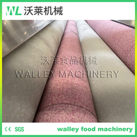 Industriële continue gemotoriseerde roestvrijstalen was- en schilmachine voor fruit, groenten, maïs, zoete aardappel, taro en kiwi (aanbieding)