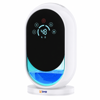 Petit déshumidificateur portable à écran tactile LCD, réinitialisation automatique, hygrostat réglable, réservoir d'eau 550, électronique domestique