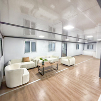 Version améliorée Conteneur extensible 20 pieds 40 pieds Maisons conteneurs 2 chambres Bâtiment de bureau préfabriqué Magasin Design moderne CE