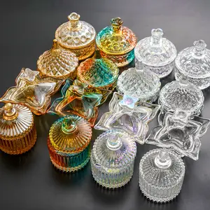 Produsen Grosir Cangkir Cair Akrilik Kaca Berlian Kristal dengan Tutup Alat Kuku Monomer Persegi Hati Dappen Kuku Piring
