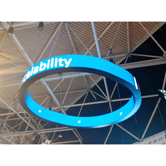 Canbest FL P2 P3 P4 Indoor Flexible Soft Circle Round Cylinder Led Display Column Double Sided Circular Curved Led Screen Video