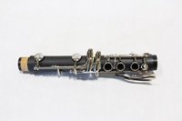Clarinette Bb en caoutchouc dur de qualité supérieure avec clés nickelées, finition mate, système de clés 17 touches et 6 anneaux, double barillet 65 mm et 67 mm