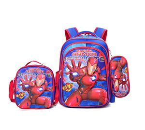 Venta al por mayor <span class=keywords><strong>3D</strong></span> Junior School Bags Set para los grados 1-6 <span class=keywords><strong>mochila</strong></span> de dibujos animados con estuche y bolsa de almuerzo para los niños - Product Image 4
