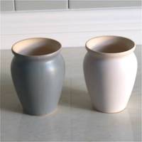 Pot de fleurs en céramique minimaliste moderne, petit vase, design macaron, finition émaillée, jardinière suspendue, emballé en carton, écologique