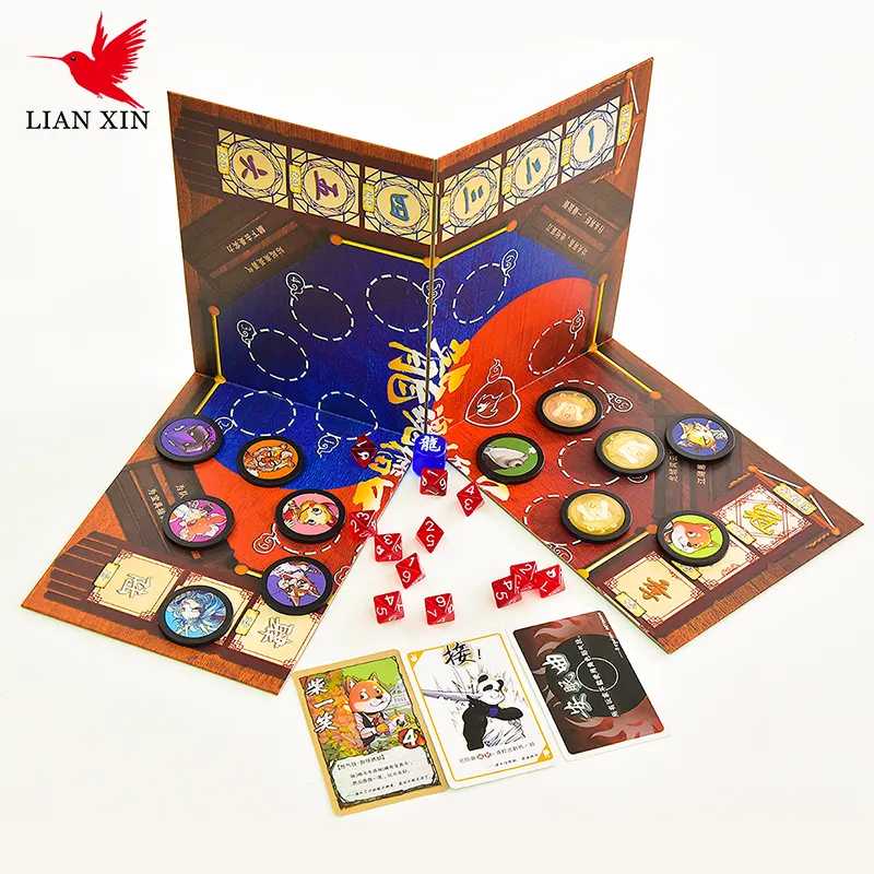 Wholesale Custom Printed Personalized Board Game Pieces Including Card and Game Manufacturing