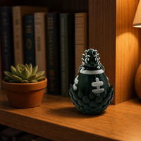 Jouet œuf de dragon imprimé en 3D sur le thème du maillot de football américain, jouet dragon articulé flexible anti-stress, cadeau de collection, décoration de bureau