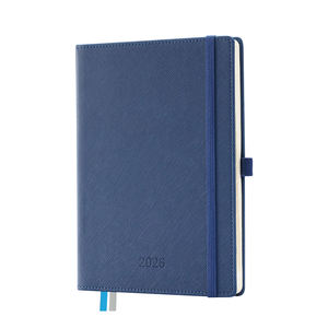 Carnet à spirales A5 avec couverture en cuir imprimée, écologique, poche plate, logo en feuille d'or, personnalisation pour usage professionnel et bureautique - Product Image 1