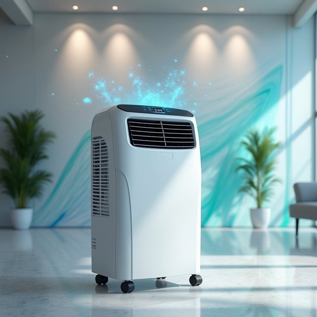 OLYAIR 4-in-1 Portable AC Air Conditioner 5000/7000/9000BTU with Fan Dehumidifier & Timer for Hotels