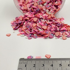 1kg/Sac Promotionnel : Tranches de Pâte Polymère Rose Cœur de Haute Qualité pour DIY, Colle Crème, Nail Art et Artisanat – Vente en Gros - Product Image 2