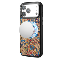 Coque de téléphone pour iPhone 18 Pro Max, chargement magnétique sans fil, style brodé, texture givrée, liège, compatible 17 16 15