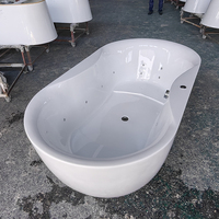 BESMA Jakuzzy Baignoire à remous double avec massage à l'arc profond Bains à remous et accoudoirs Baignoire spa pour salle de bain intérieure