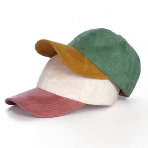 Casquette de baseball sportive à deux tons en daim Hiblan personnalisée BSCI, 6 panneaux, logo brodé 3D, vente en gros, structurée, style papa, 100% polyester - Product Image 2