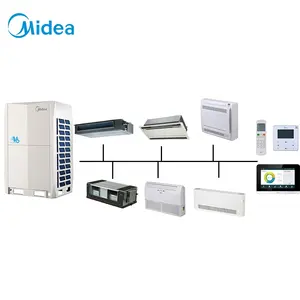 Midea 12hp 33.5kw 114300btu wide capacity range residential hvac system comfort control media aircooler inverter air conditioner