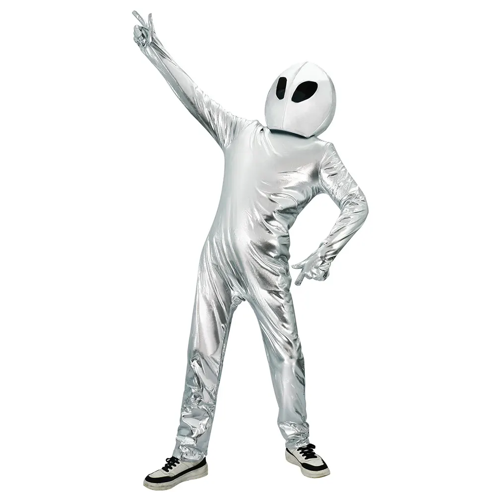 Alien ET kostüm Costume parti komik sahne gösterisi UFO Alien cadılar bayramı kostüm