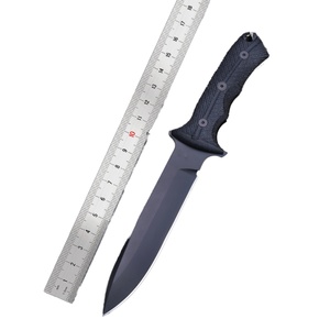 Couteau tactique de camping et de chasse en acier inoxydable 2023, lame fixe, pointe tombante, manche en plastique, personnalisation OEM DIY prise en charge - Product Image 1
