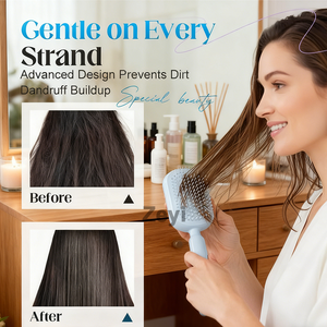 <span class=keywords><strong>Peigne</strong></span> démêlant avec logo personnalisé - Poignée ergonomique antistatique, adapté à tous les types de cheveux bouclés, raides, ondulés et doux pour les cheveux emmêlés - Product Image 4