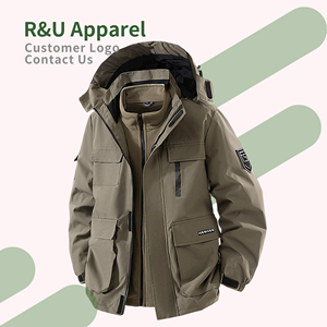Giacca Outdoor Impermeabile Antivento Foderata in Pile, Abbigliamento da Lavoro Caldo, <span class=keywords><strong>Cappotto</strong></span> da Neve con Tasche Multiple per Escursionismo - Product Image 1