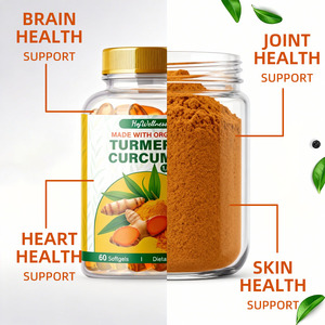 Maßgeschneiderte Kurkuma-Öl-Curcumin-Softgels Nahrungsergänzungsmittel Schwarzer Pfeffer Ingwer Softgels mit MCT-Öl Curcuminoiden Kurkuma-Gummis - Product Image 6