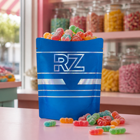 Bolsas de Mylar con Cierre Personalizadas con Diseño de Arcoíris Holográfico, Cierre Reutilizable y Logotipo Impreso con Sellado Térmico