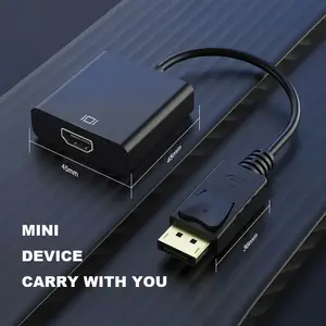 Grosir adaptor kabel aktif DP ke HD sinkronisasi Audio & Video port tampilan 4K ke konverter adaptor HDTV DP