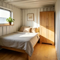 Maison Conteneur Modulaire Personnalisée Design Moderne Étanche et Mobile pour Bureau à Domicile, Villa, Site Touristique, Stand de Rue