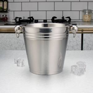 Balde de água com alça Balde de água com tampa Alta qualidade 410 201 Caixa De Metal Em Aço Inoxidável <span class=keywords><strong>BUCKETS</strong></span> Oval Inox Ice Bucket - Product Image 5