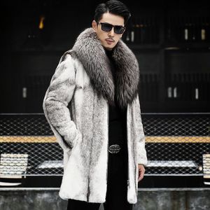 Cappotto Invernale da <span class=keywords><strong>Uomo</strong></span> con Collo a Scialle <span class=keywords><strong>in</strong></span> Finta Pelliccia di Visone, Spesso, Morbido e Soffice - Product Image 2