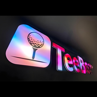 Magic Color Logo Club 3D led Diverses couleurs Bar Club Lights Discothèque Décoration Digital Illuminated led Module Store Front Sign