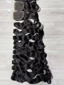 Extensiones de Cabello Natural Ondulado y Liso, Cabello Humano de un Solo Donante, Trama Doble, 100% Natural Sin Procesar, Precio de Fábrica - Product Image 1