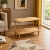 Meuble de salon/bureau à double niveau, table d'appoint de canapé, compartiments de rangement, petites tables d'angle