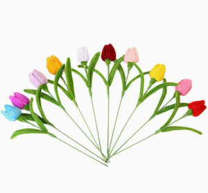 Ramo de <span class=keywords><strong>Tulipanes</strong></span> Artificiales Tejidos a Crochet, Flores Preservadas en Varilla, Regalo para el Día de San Valentín o el Día de la Madre - Product Image 5