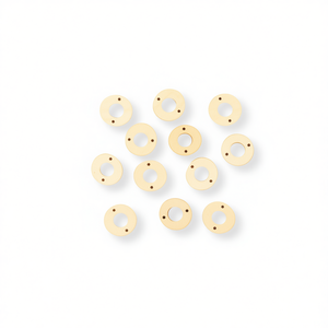 Accessorio circolare in legno Ilan da 18 mm, 12 pezzi, per cucito e artigianato - Product Image 1