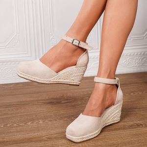 Sandalias de Plataforma con Cuña y Correa en el Tobillo para Mujer, Punta Cerrada, para Uso Casual - Product Image 3