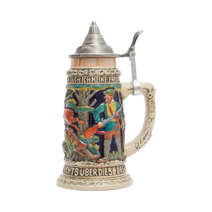 HAUCOZE 700ml Modern Aluminum Pottery Beer Stein <strong>Mug</strong> with Lid Wine Birthday Gifts <strong>Men</strong> Father Husband - Product Image 1