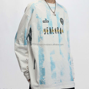 Camiseta Corta de Jersey con Estampado Retro de Moda Otoño Invierno, Camiseta Deportiva Informal de Marca de Moda con Estampado Personalizado, 100% Algodón - Product Image 6