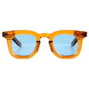 2025 New Design High-End Polarized Sunglasses Custom Logo Popular Classic Square Acetate <strong>Sun</strong> <strong>Glasses</strong> For Men Orange Blue Mirror - Product Image 4