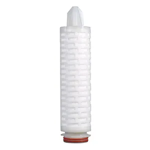 Resistencia a altas temperaturas 0,1 um PTFE/membrana de fibra de vidrio filtro de agua de laboratorio filtros de tratamiento de agua plisados para laboratorio