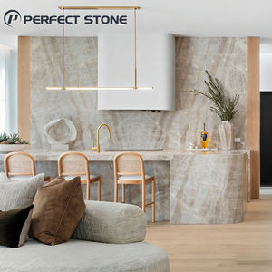 Isla de Cocina Moderna Personalizable PerfectStone Luxury Taj Mahal, Barra de Desayuno Minimalista para Villa de Lujo - Product Image 2