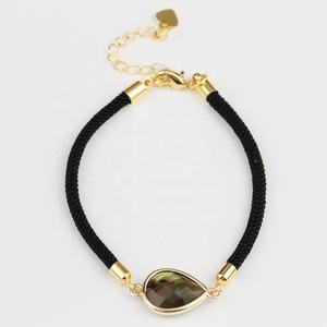 LS-A470 fantastic labradorite pietra regolabile bracciale <span class=keywords><strong>con</strong></span> piccolo placcatura in oro braccialetto di fascino del branello del commercio all'ingrosso 2020 - Product Image 2
