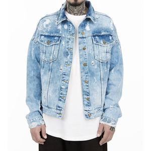 Al por mayor Chaquetas de mezclilla para hombre, estilo bomber y trucker, ajustadas, rasgadas y desgastadas, estilo motero - Product Image 2