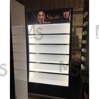 Meubles de rangement modernes et écologiques sur mesure, durables, avec éclairage LED intégré, étagères de présentation pour la décoration intérieure, garantie de 3 ans pour la vente en gros