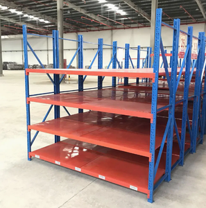 Food Book Supermarket Industrial Used 4 Tier Assembled Garage <strong>Shelving</strong> Blue <strong>Steel</strong> Iron <strong>Warehouse</strong> Metal Storage <strong>Shelf</strong> - Product Image 3