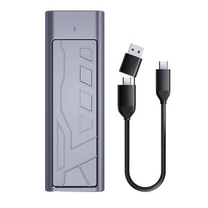 Caja Adaptadora Convertidora de SSD M.2 <span class=keywords><strong>a</strong></span> <span class=keywords><strong>USB</strong></span> 3.2 Tipo-C, Carcasa para <span class=keywords><strong>Disco</strong></span> Duro de Estado Sólido - Product Image 1