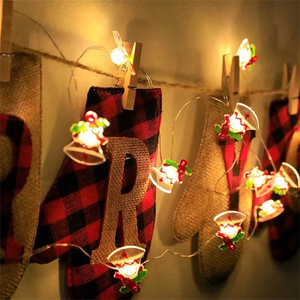 Led dây đồng Pin hoạt động giáng sinh Santa Claus Hươu Snowman chuỗi ánh sáng Xmas <span class=keywords><strong>c</strong></span>ây trang trí - Product Image 2