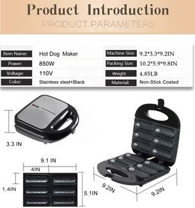 Venta Directa de Fábrica: Sandwichera Eléctrica de 2 Rebanadas, Tostadora Antiadherente con Placas Intercambiables para Waffles, Ecológica, Mini, 800W - Product Image 2