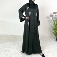 Abaya de haute qualité, nouveau style, avec rayures brillantes en diamant, robe longue, jupe longue, ensemble de costume ethnique, robe longue de soirée pour femmes