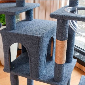 Çok seviyeli büyük kedi kulesi kapalı kedi tırmalama mesajları standı evi Kitty kınamak için komik kedi oyuncaklar yavru Pet oyun evi - Product Image 4