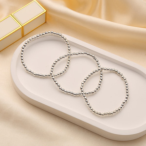 Wholesale 4mm 6mm Gold Silver <strong>Beads</strong> Elastic <strong>Bracelet</strong> Black Hematite Energy Natural Stone Beaded <strong>Bracelets</strong> For Men Women - Product Image 5