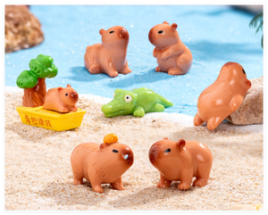 3D resina carpincho pequeño kawaii juguetes estatuilla animal bonsai decoración para niños chico educación pastel Topper jardinería <span class=keywords><strong>acuario</strong></span> - Product Image 3