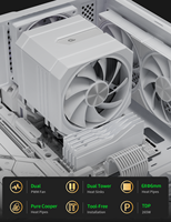 Refroidisseur de processeur silencieux upHere, 6 caloducs, double tour, ventilateur de refroidissement CPU 120 mm pour Intel AMD LGA1851 1700 AM5 AM4